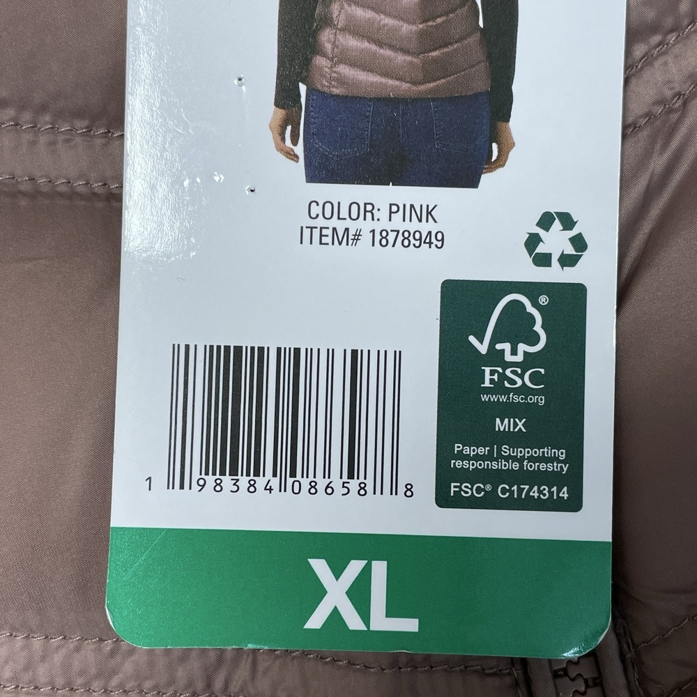 32 Degrees Women's XL Puffer Vest Pink Nylon H1069 - Picture 6 of 8